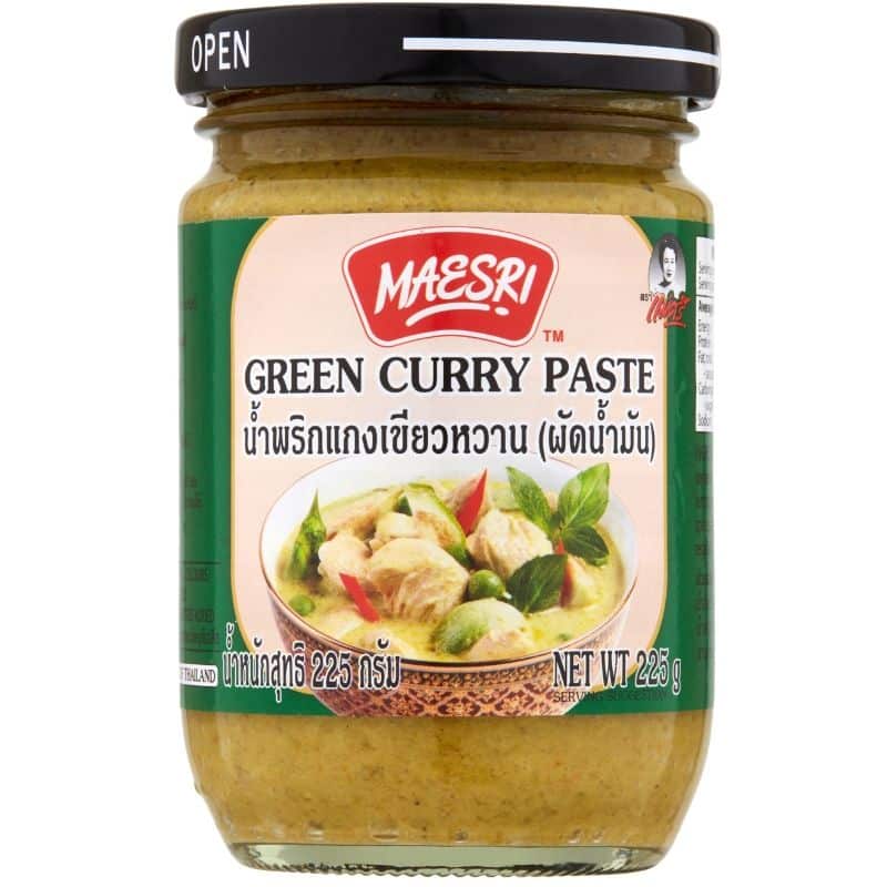 Maesri Green Curry Paste (Glass) 12x225g - Image 3