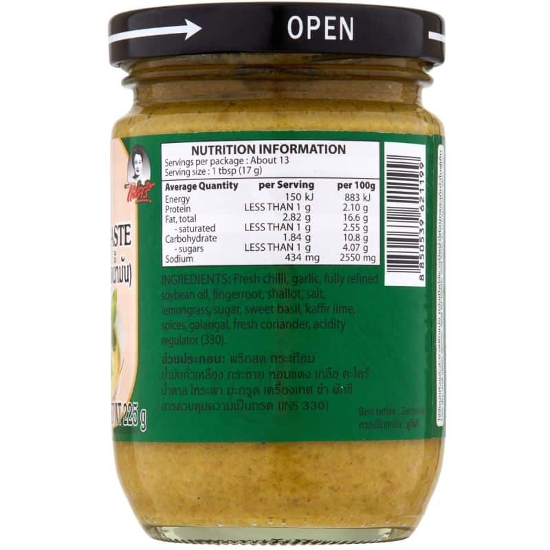 Maesri Green Curry Paste (Glass) 12x225g - Image 2