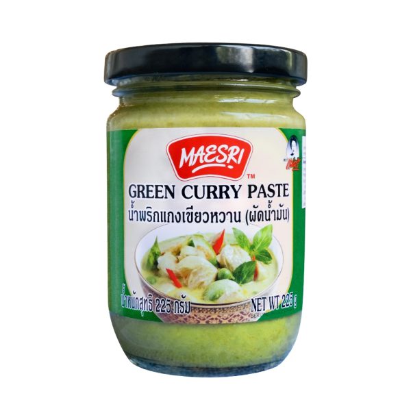 Maesri Green Curry Paste (Glass) 24x225g