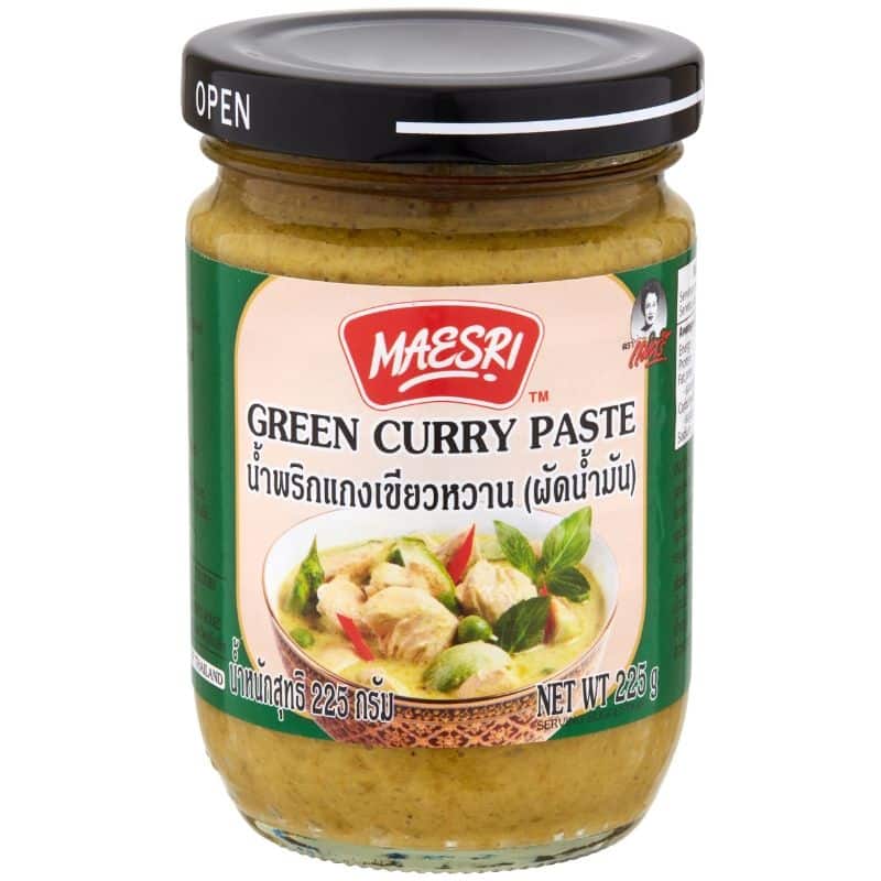Maesri Green Curry Paste (Glass) 12x225g