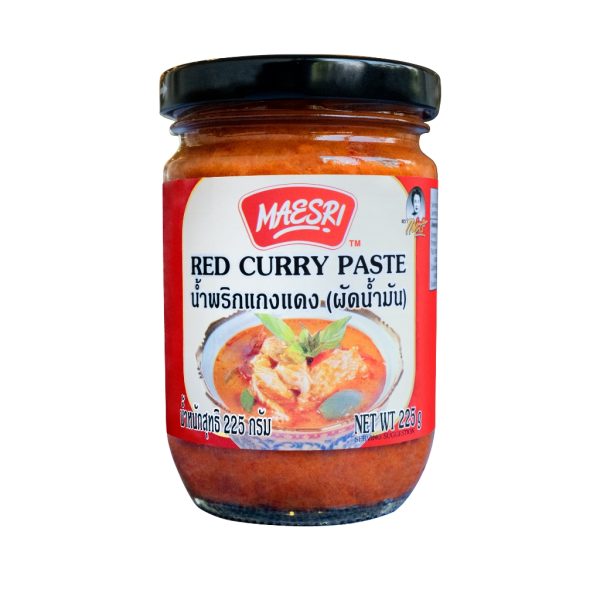 Maesri Red Curry Paste (Glass) 24x225g